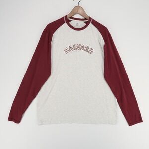 Harvard Tasc Performance Raglan Shirt Mens XL Gray‎ Maroon Bamboo Cotton Tee